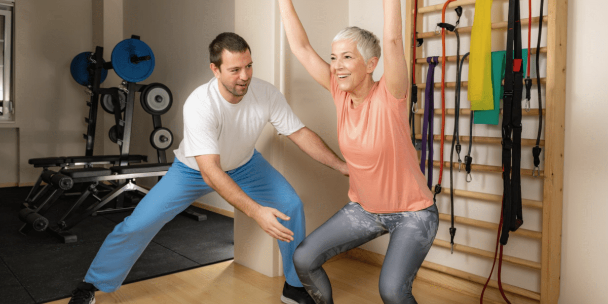 Woman doing overhead squats